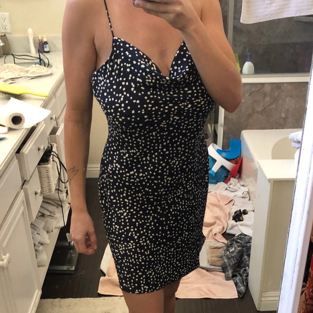 Cowl neck slip dress